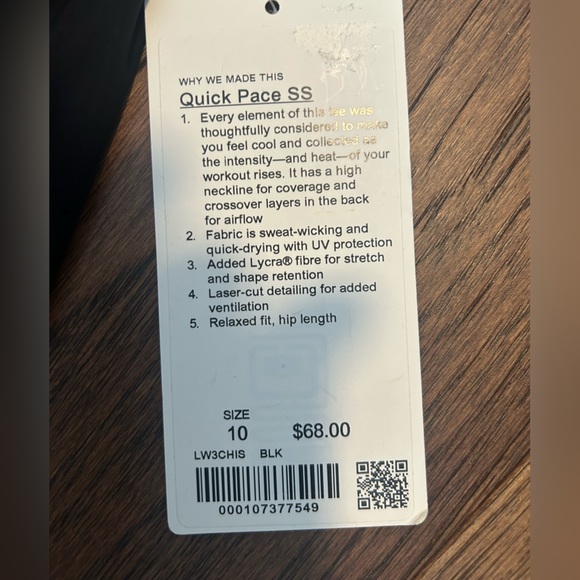 Lululemon Quick Pace Short Sleeve Shirt - Picture 6 of 6